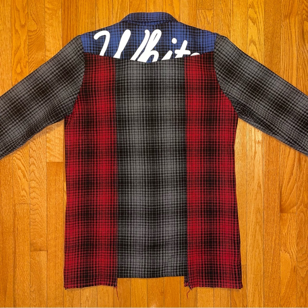 Off-White Patchwork Heavy Wool Flannel - Lightly … - image 5